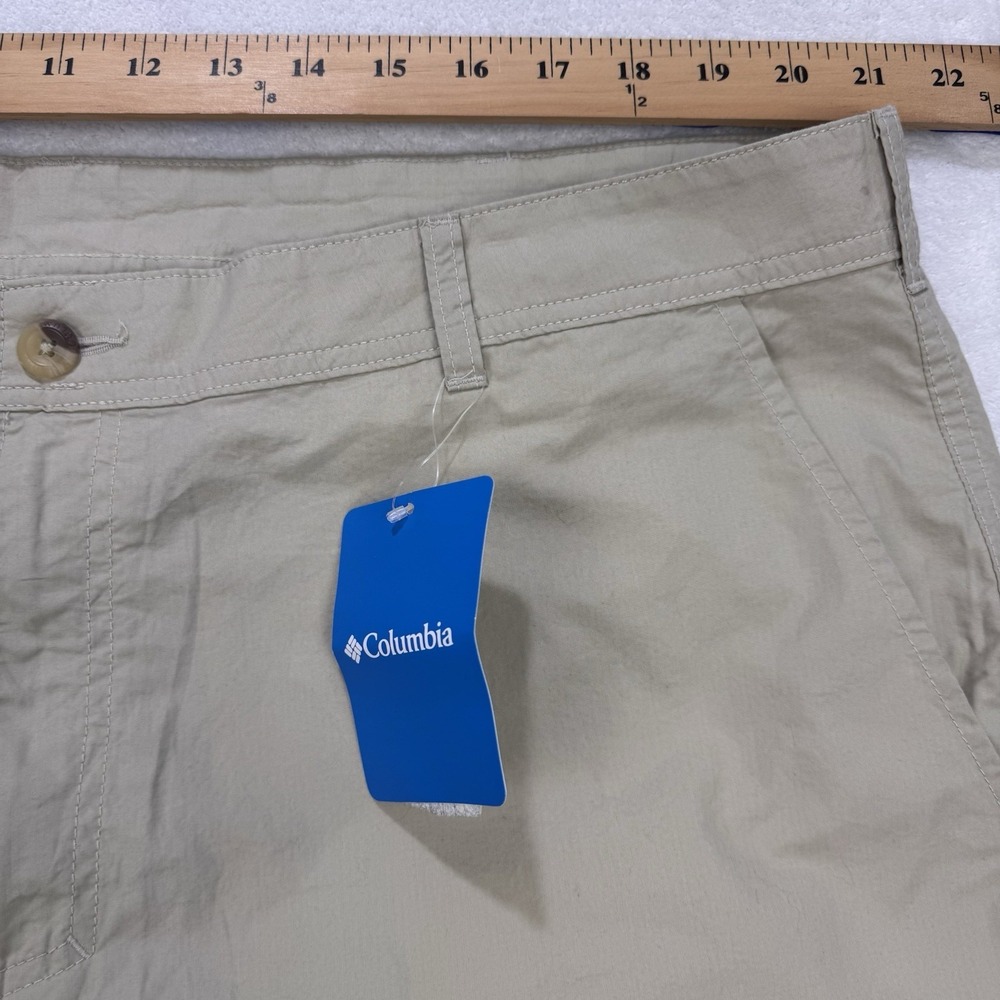 Columbia Washed Out 10" Inseam 100% Cotton Mens 42 Khaki Chino Shorts NWT - Picture 6 of 6